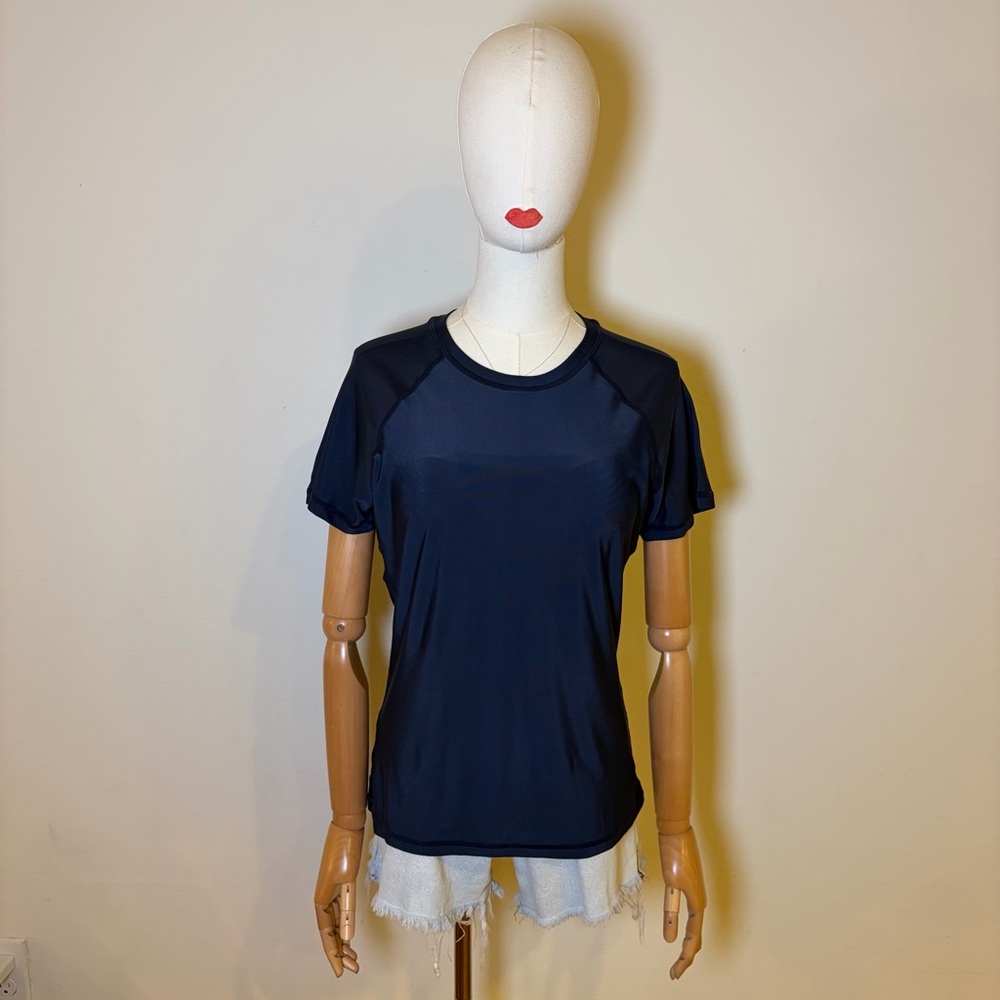 Bonneuitbebe Navy Blue Swim Tee with Built-in Bra size Small NWOT